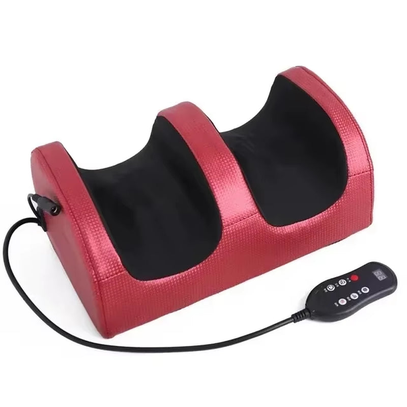 Remote Control Electric Foot Massager Blood Circulation Hot Compression Shiatsu Kneading Roller Full Body Massage Relax Machine