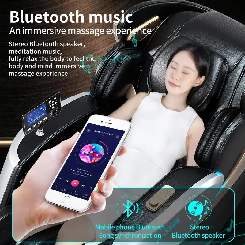 2025 Trend Luxury Home Spa Chair Massager Sofa Full Body 4D Zero Gravity SL Track Electric Shiatsu Massage Chair