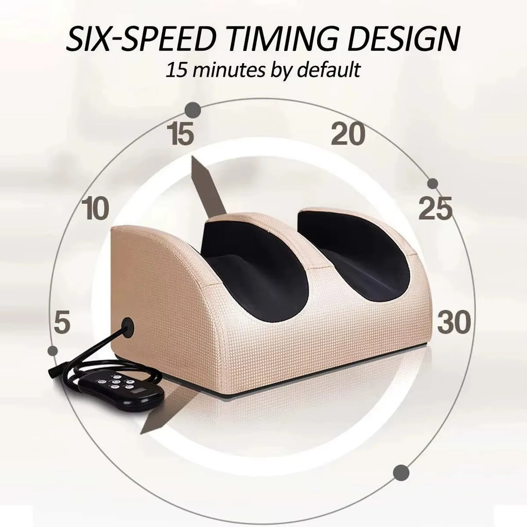 Remote Control Electric Foot Massager Blood Circulation Hot Compression Shiatsu Kneading Roller Full Body Massage Relax Machine
