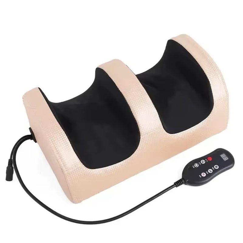 Remote Control Electric Foot Massager Blood Circulation Hot Compression Shiatsu Kneading Roller Full Body Massage Relax Machine